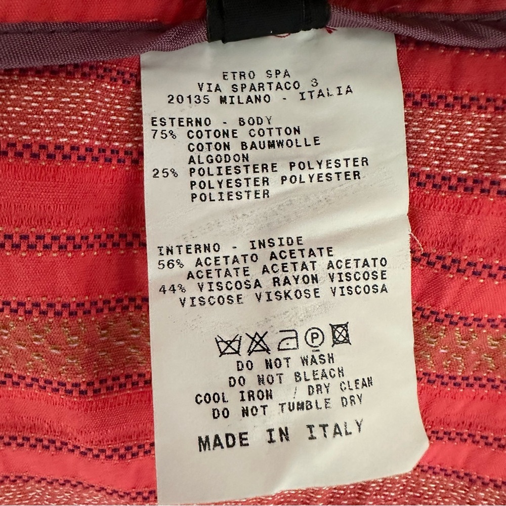 Etro Milano Women's Fitted Striped Blazer Jacket Size 44 - Picture 16 of 16